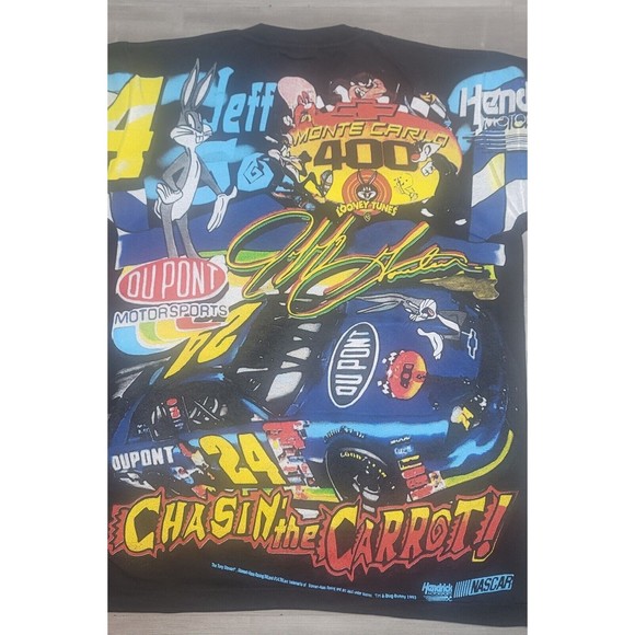 Jeff Gordon Tshirt All Over Print Bugs Bunny Monte Carlo 400 Looney Tunes New LG - Picture 9 of 11